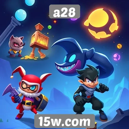 Jogos populares em destaque no site a28